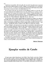 Ejemplar visión de Catulo  / Jorge Ferrer-Vidal | Biblioteca Virtual Miguel de Cervantes