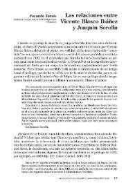 Las relaciones entre Vicente Blasco Ibáñez y Joaquín Sorolla / Tomás Facundo | Biblioteca Virtual Miguel de Cervantes