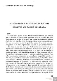 Dualidades y contrastes en dos sonetos de Pérez de Ayala / Francisco Javier Díez de Revenga | Biblioteca Virtual Miguel de Cervantes