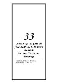 "Ágata ojo de gato" de José Manuel Caballero Bonald: la creación de un lenguaje / José María Pozuelo Yvancos | Biblioteca Virtual Miguel de Cervantes