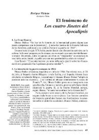 El fenómeno de "Los cuatro jinetes del Apocalipsis" / Enrique Viciano | Biblioteca Virtual Miguel de Cervantes