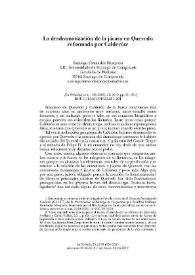 La desdramatización de la jácara en Quevedo reformada por Calderón  / Santiago Fernández Mosquera | Biblioteca Virtual Miguel de Cervantes