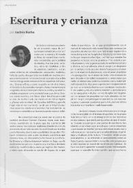 Escritura y crianza  / por Andrés Barba | Biblioteca Virtual Miguel de Cervantes
