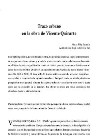 Trazo urbano en la obra de Vicente Quirarte / Marta Piña Zentella | Biblioteca Virtual Miguel de Cervantes