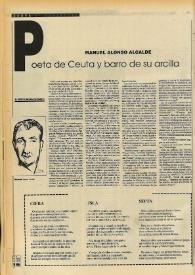 Manuel Alonso Alcalde. Poeta de Ceuta y barro de su arcilla / Alberto Baeza Herrazti | Biblioteca Virtual Miguel de Cervantes