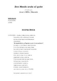 Don Mendo anda al quite : (Pasatiempo) / Anna A. Millàs i Mascarós | Biblioteca Virtual Miguel de Cervantes
