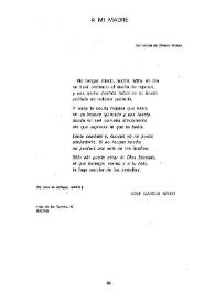 A mi madre / José García Nieto | Biblioteca Virtual Miguel de Cervantes