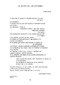 El signo fiel, su grafismo / Galvarino Plaza | Biblioteca Virtual Miguel de Cervantes