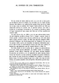 Al margen de una traducción / Hans Janner | Biblioteca Virtual Miguel de Cervantes
