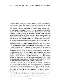 La mujer en la poesía de Dámaso Alonso / Charlyne Gezze | Biblioteca Virtual Miguel de Cervantes