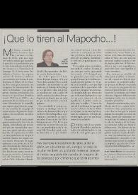 ¡Que lo tiren al Mapocho...! / José Carlos Rovira | Biblioteca Virtual Miguel de Cervantes