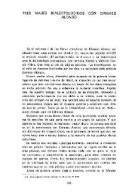 Tres viajes dialectológicos con Dámaso Alonso / Valentín García Yebra | Biblioteca Virtual Miguel de Cervantes