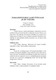 Para defender la estética de Juan Valera / Thomas R. Franz | Biblioteca Virtual Miguel de Cervantes