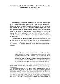 Aspectos de una historia recepcional del "Libro de Buen Amor" / Hans Ulrich Gumbrechet | Biblioteca Virtual Miguel de Cervantes