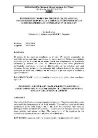 Regidores en conflicto: pertenencia estamental, trayectorias individuales y estrategias de poder de las elites regimentales castellanas en el siglo XV   / Corina Luchía | Biblioteca Virtual Miguel de Cervantes