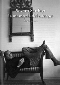 Severo Sarduny: la memoria del cuerpo / Por Manuel Alberca | Biblioteca Virtual Miguel de Cervantes