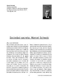 Sociedad secreta: Marcel Schwob / Por Julio Serrano | Biblioteca Virtual Miguel de Cervantes