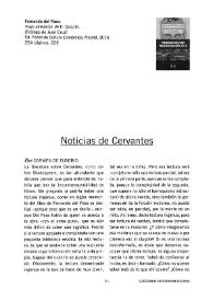 Noticias de Cervantes / Por Carmen de Eusebio | Biblioteca Virtual Miguel de Cervantes