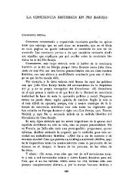 La conciencia histórica en Pío Baroja   / José Vila Selma   | Biblioteca Virtual Miguel de Cervantes