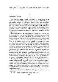Sentido y forma de "La vida fantástica" / Joaquín Casalduero  | Biblioteca Virtual Miguel de Cervantes