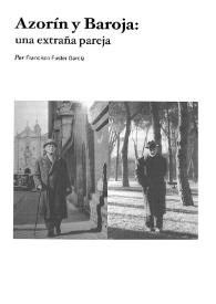 Azorín y Baroja: una extraña pareja  / por Francisco Fuster García  | Biblioteca Virtual Miguel de Cervantes
