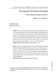 Una concepción no hartiana del deporte / Alfonso Jaime García Figueroa  | Biblioteca Virtual Miguel de Cervantes