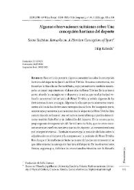 Algunas observaciones suitsianas sobre "Una concepción hartiana del deporte" / Filip Kobiela ; traducción de Sofía Pezzano
 | Biblioteca Virtual Miguel de Cervantes