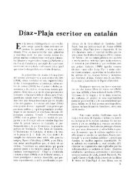 Díaz-Plaja escritor en catalán / Albert Manent | Biblioteca Virtual Miguel de Cervantes