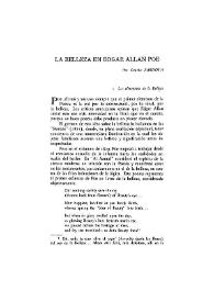 La belleza en Edgar Allan Poe / por Concha Zardoya | Biblioteca Virtual Miguel de Cervantes