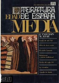 Literatura de España. Tomo primero. Edad Media / [dirigió y coordinó la obra, Francisco Ynduráin ; de este tomo en especial se encargó Manuel Alvar]
 | Biblioteca Virtual Miguel de Cervantes