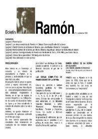 BoletínRAMÓN. Núm. 1, septiembre 2000 | Biblioteca Virtual Miguel de Cervantes