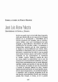 Sobre la poesía de Marco Martos / José Luis Reina Palazón | Biblioteca Virtual Miguel de Cervantes