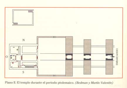Plano II. El templo durante el periodo ptolemaico.