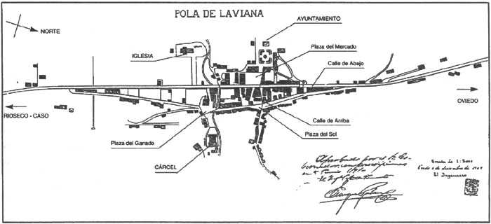 Plano de Pola de Laviana