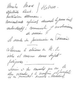 Documento
n.º 3: la denuncia anónima de 1940